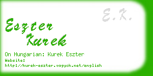 eszter kurek business card